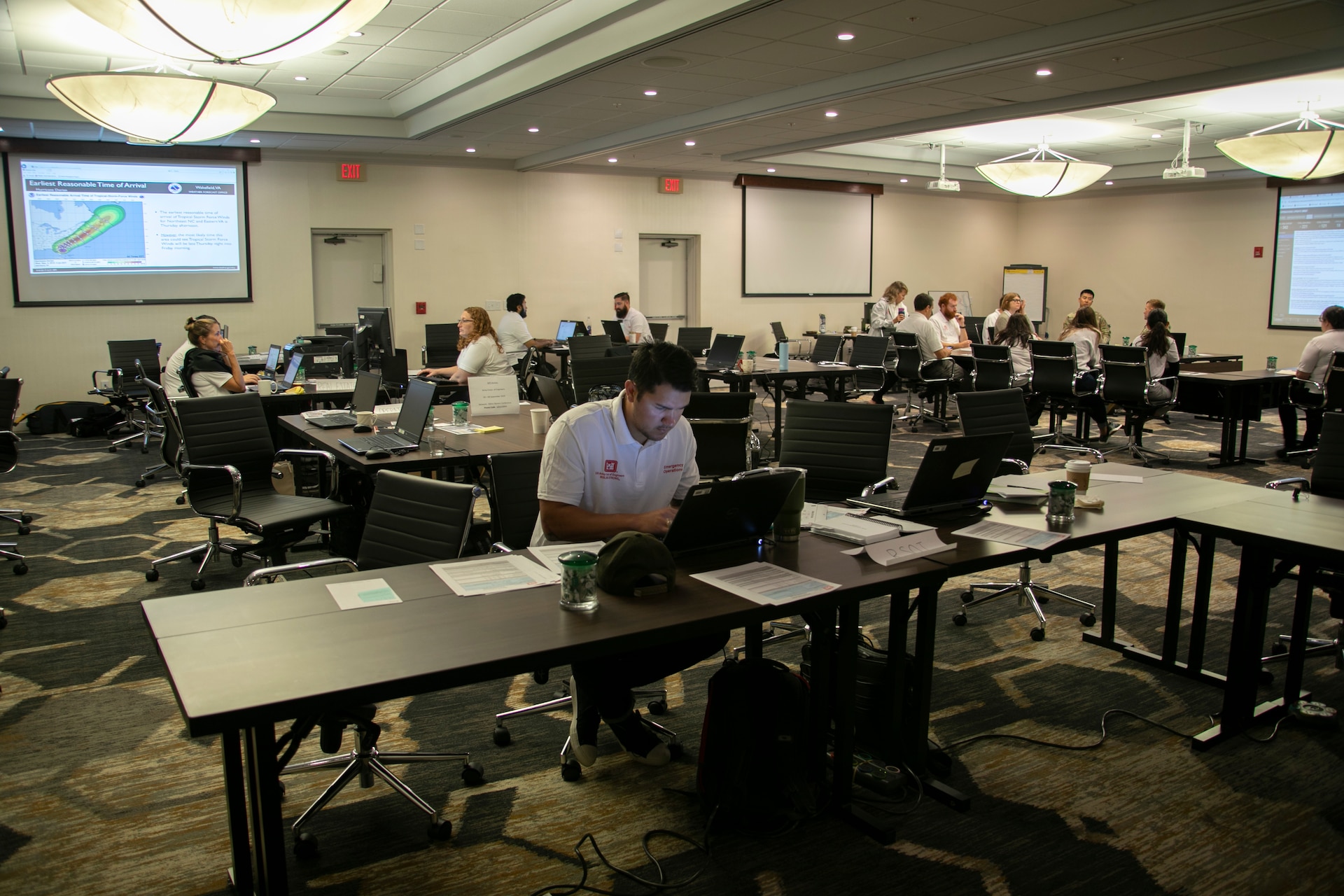 32 Norfolk District employees deployed to Richmond, Va., ahead of Hurricane Dorian's potential impacts on the commonwealth.