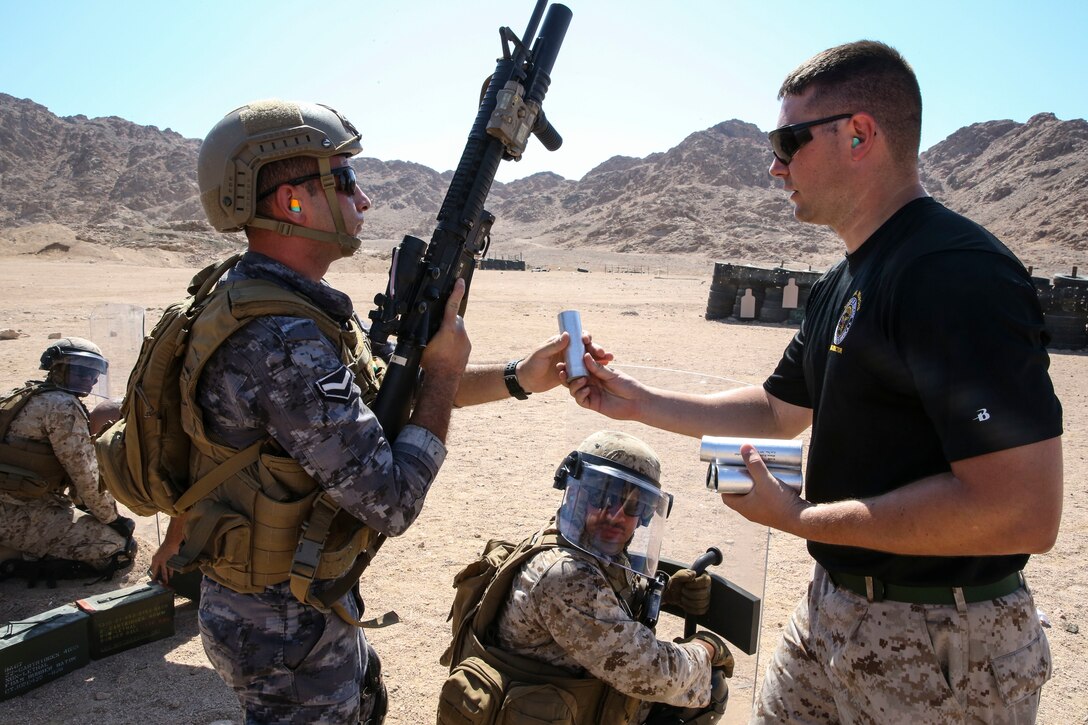 4th LE, Jordanian 77th Marines Battalion train during Exercise Eager Lion 2019
