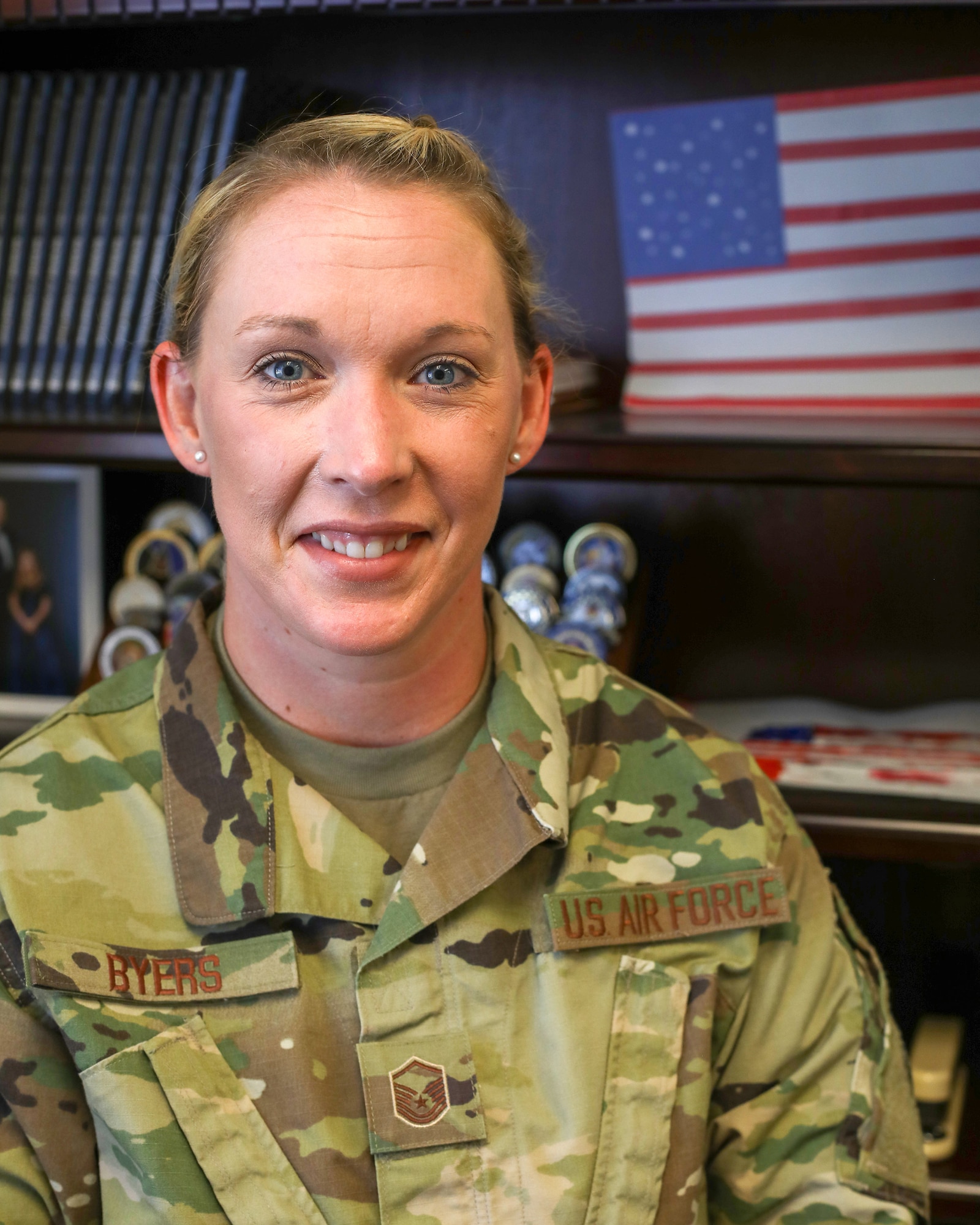 Master Sgt. Ashley Byers, 445th Airlift Wing executive assistant to the command chief, is the 445th Airlift Wing September 2019 Spotlight Performer.