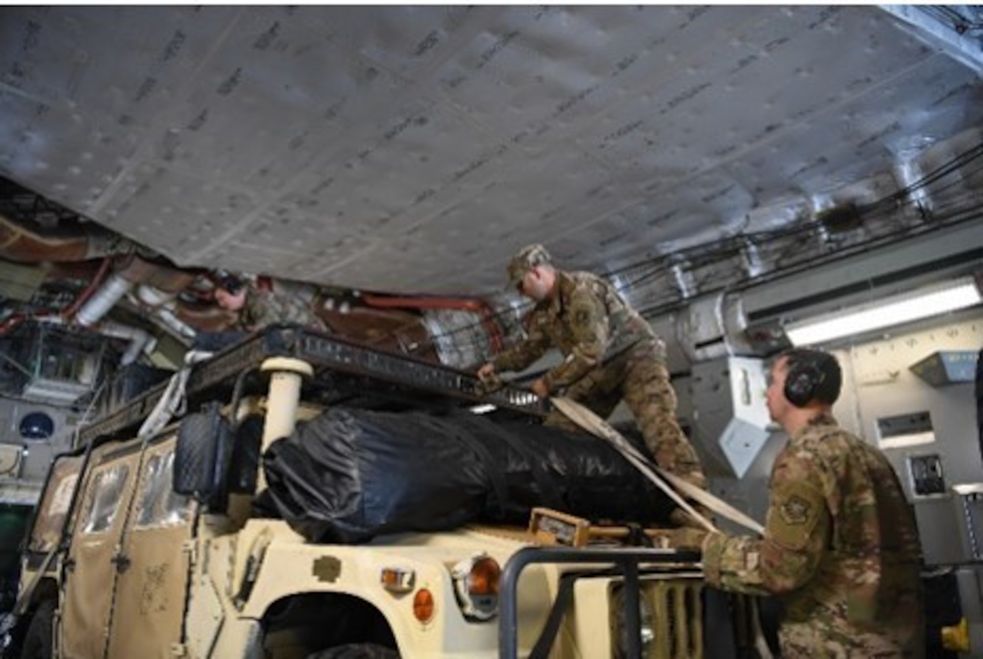 In support of Foreign Disaster Relief efforts in The Bahamas, a U.S. Air Force airfield assessment team forward deployed to Homestead Air Reserve Base, Florida, Sept. 4, 2019. The assessment team will evaluate airfields throughout The Bahamas to determine if they can safely reopen to receive aircraft providing humanitarian assistance to the region. The Secretary of Defense authorized U.S. Northern Command to provide transportation logistics for the movement of USAID and third party humanitarian commodities and personnel throughout the region and to conduct assessments of critical transportation nodes to facilitate the delivery of humanitarian assistance and maximize the flow of disaster relief into the area. (U.S. Air Force photo by Tech. Sgt. Liliana Moreno)