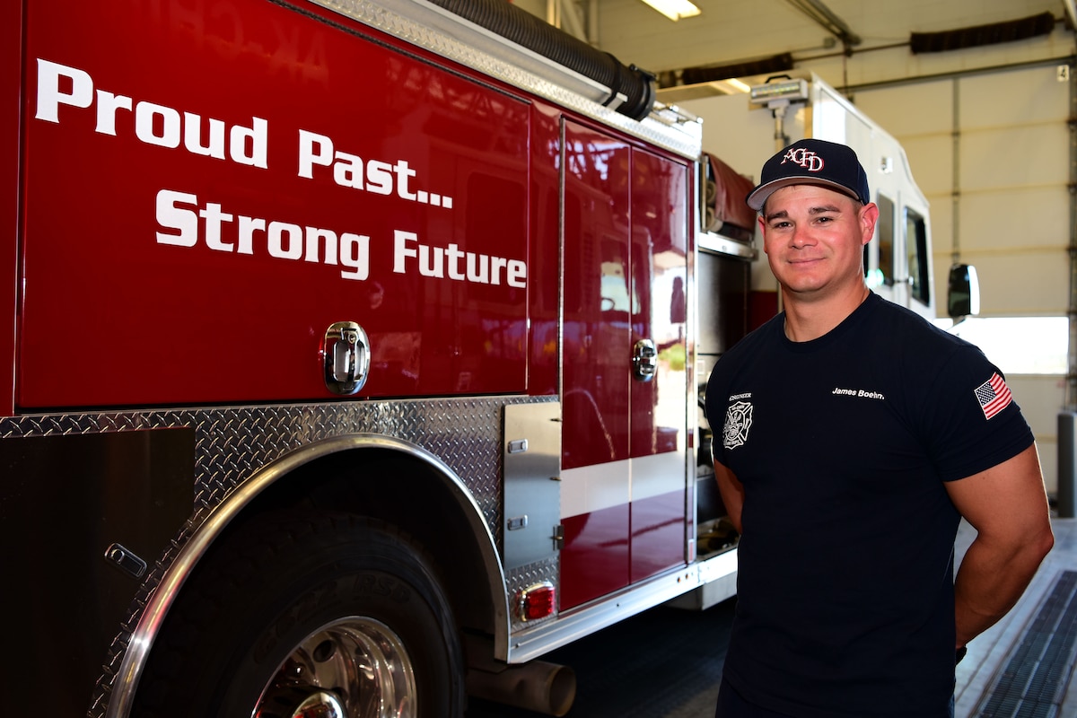 Senior Airman James Boehm is a Reservist serving with the 924th Maintenance Squadron and works as a conventional maintenance technician. In other words, he builds bombs for a living.
