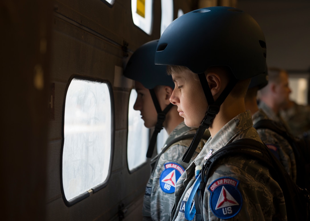 U.S. Civil Air Patrol cadets prepare for further instruction August 1, 2019, at Kapaun Air Station, Germany. Cadet Airmen participated in the 2019 European Summer Encampment where they learned about leadership, aerospace and teamwork.