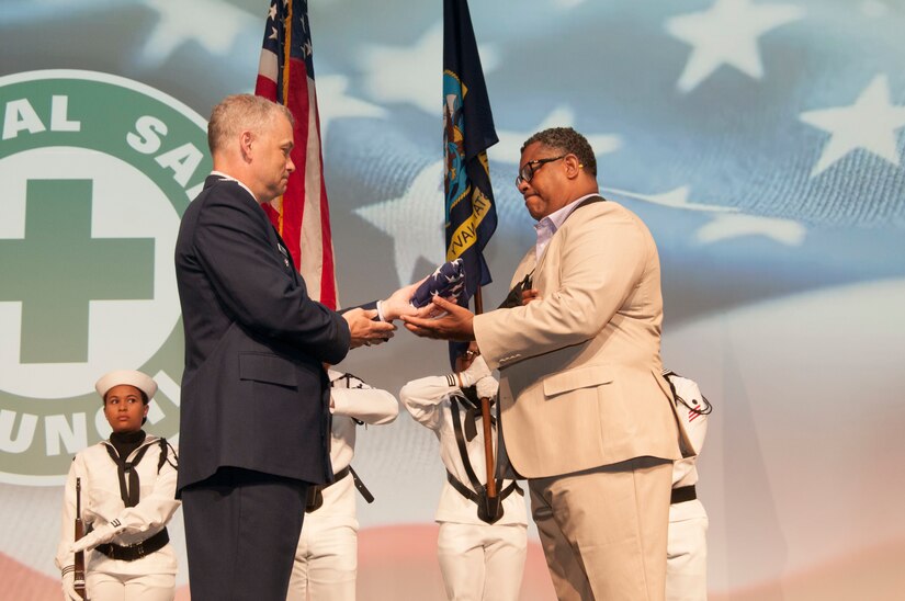 Troy Armstead, a 9/11 survivor and safety professional with over 30 years in the career field, was thanked for his heroic actions during the terrorist attacks on the Pentagon during the opening ceremonies of the National Safety Council's 2019 Congress & Expo, Sept. 9, 2019.