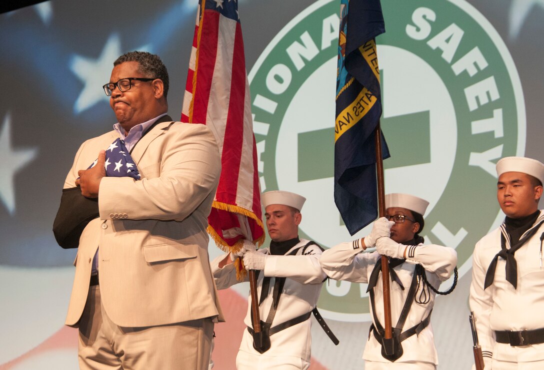 Troy Armstead, a 9/11 survivor and safety professional with over 30 years in the career field, was thanked for his heroic actions during the terrorist attacks on the Pentagon during the opening ceremonies of the National Safety Council's 2019 Congress & Expo, Sept. 9, 2019.