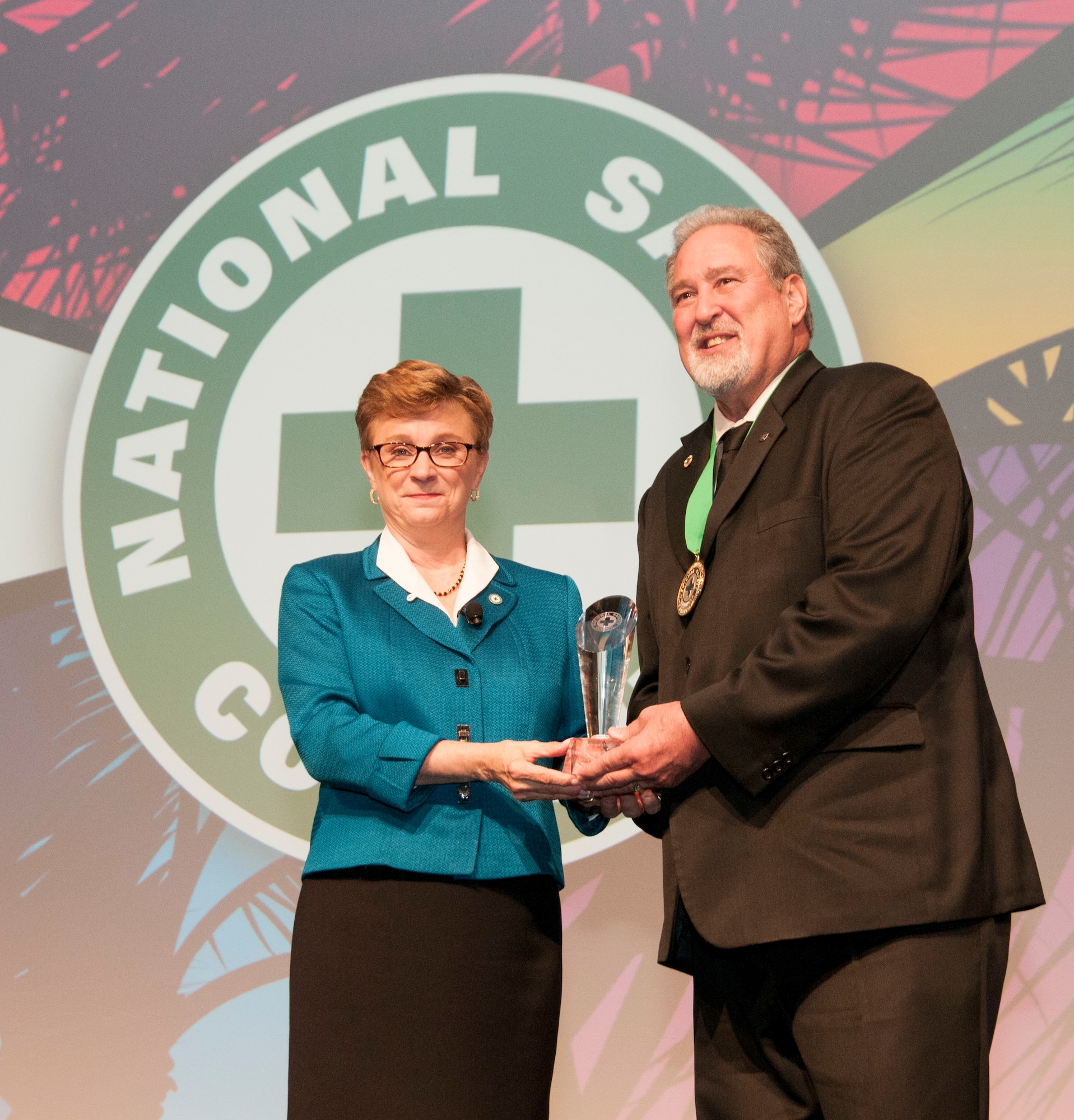 Michael Ballard, Air Force Safety Center's acting chief of operational safety division, received the National Safety Council's highest award, the Distinguished Service to Safety Award, Sept. 9 during the opening session of the NSC's 2019 Congress & Expo.