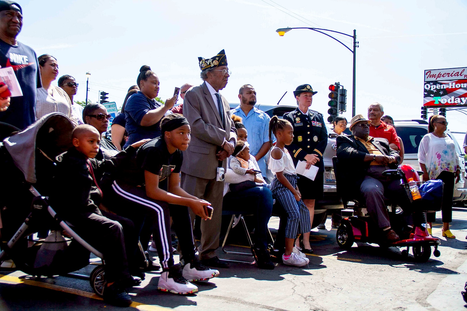 Immediate and extended members of the Robinson family listen to keynote speakers during the dedication ceremony of the Sgt. Simone A. Robinson Women Veteran’s Center on Sept. 7