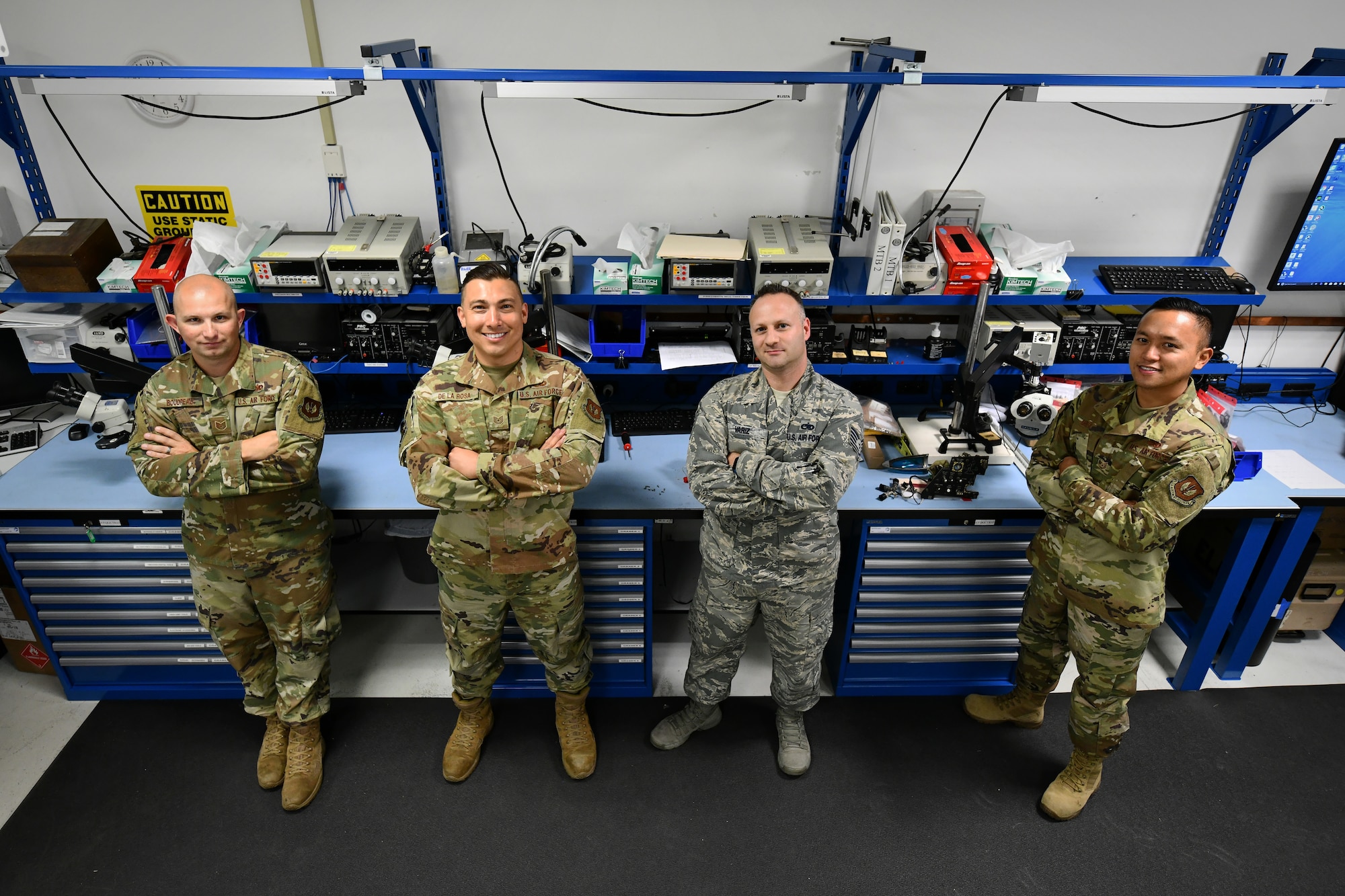 Airmen from the 31st Maintenance Group Air Force Repair Enhancement Program in their workspace, Sep. 9, 2019, at Aviano Air Base, Italy. AFREP technicians have the expertise and jurisdiction to repair a variety of the 31st Fight Wing’s damaged items in an effort to save the wing and the U.S. Air Force money. (U.S. Air Force photo by Senior Airman Kevin Sommer Giron)