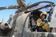 An AH-64 Apache pilot conducts final pre-flight checks before taking off here in Afghanistan where the attack helicopter can provide quick-strike and long-range target engagement in support of Operation Freedom's Sentinel and Resolute Support operations.