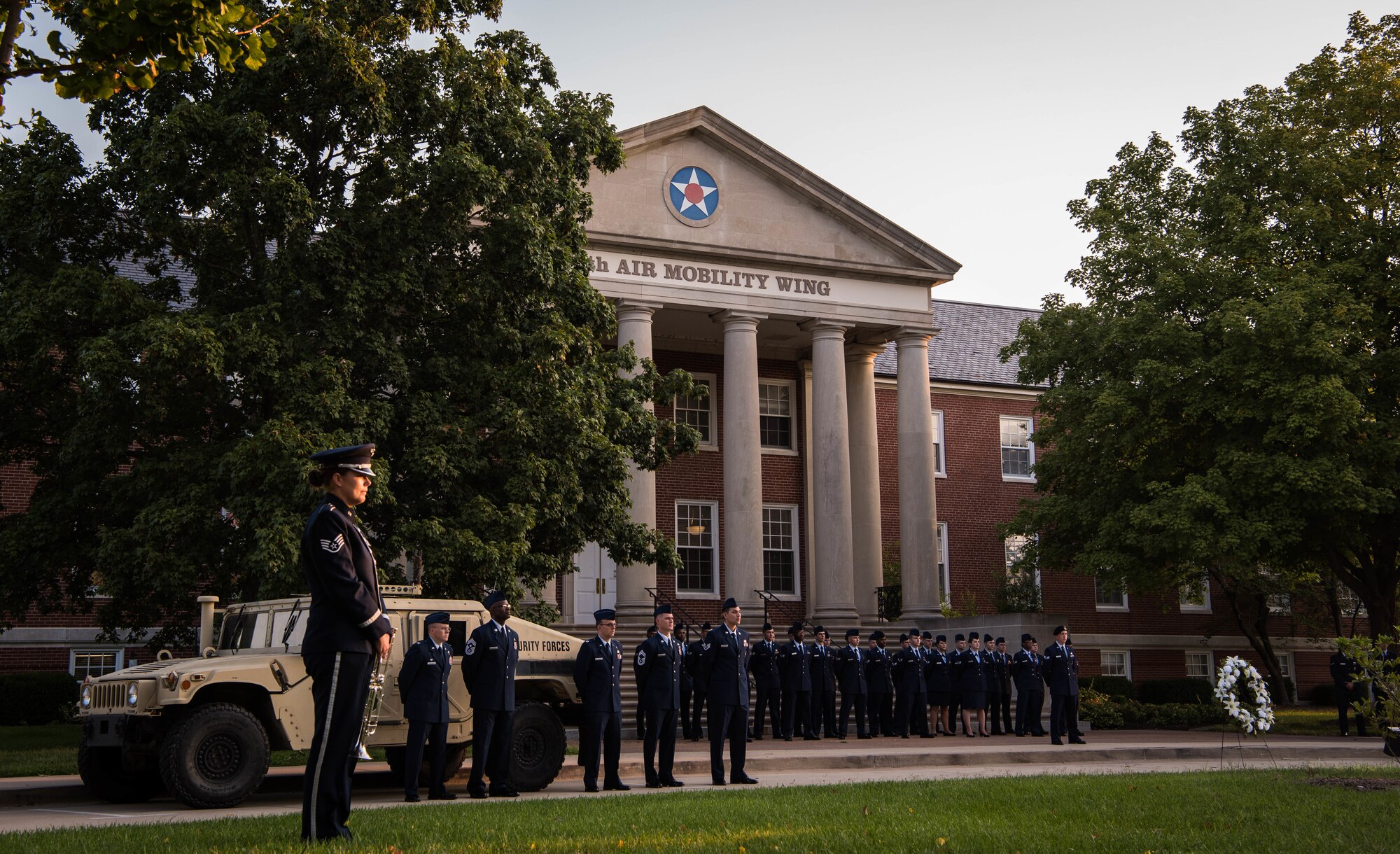 Airmen gather for 9/11 memorial ceremony