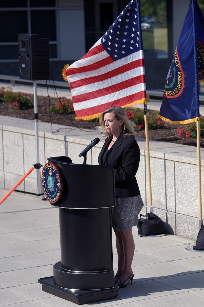 DIA Deputy Director Suzanne White speaks during the Agency 9/11 ceremony