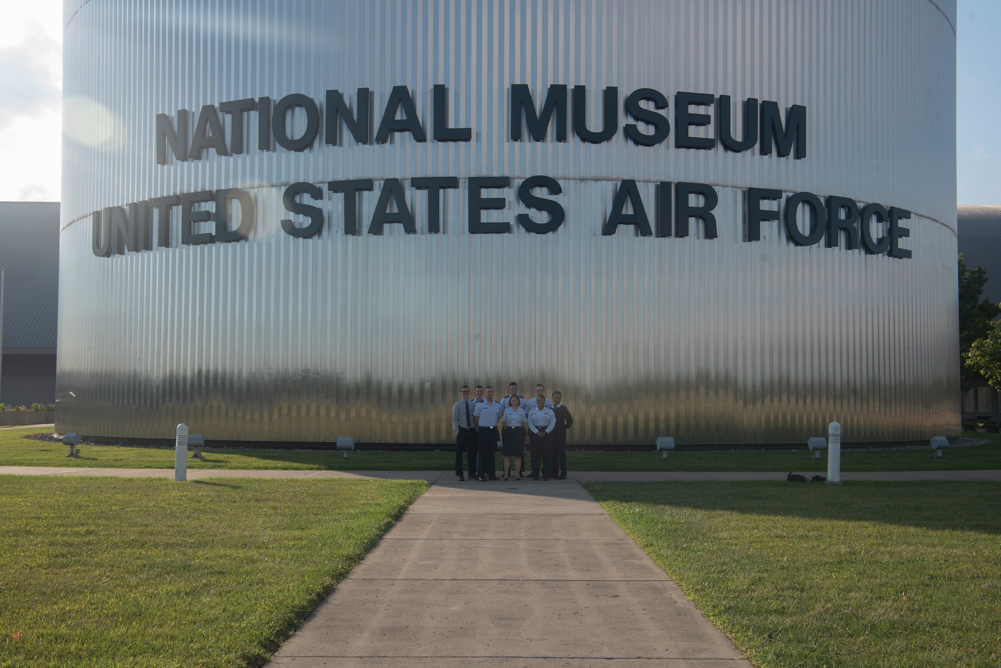 Airmen from F.E. Warren Air Force Base, Wyo., visit The National Museum of the U.S. Air Force Sept. 4, 2019, at Wright-Patterson Air Force Base, Ohio. The 90th Missile Wing Airmen visited the museum in order to gain knowledge on the heritage and teamwork within the ICBM mission. (U.S. Air Force photo by Senior Airman Abbigayle Williams)
