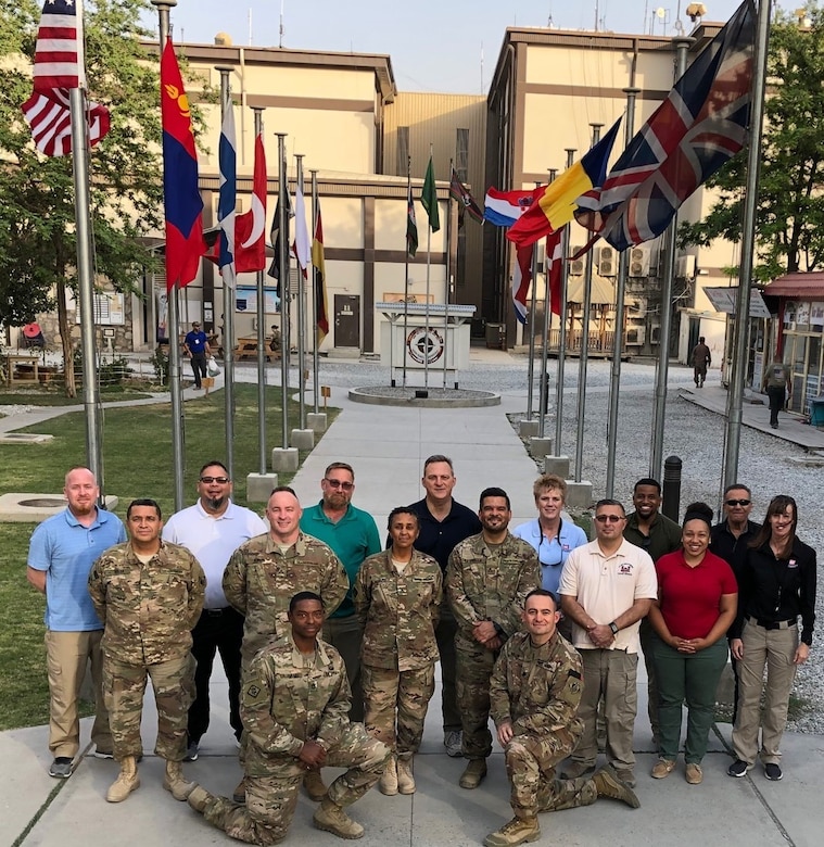 USACE team members stand proud and tall to be serving in Afghanistan on the 18th remembrance of 9/11.