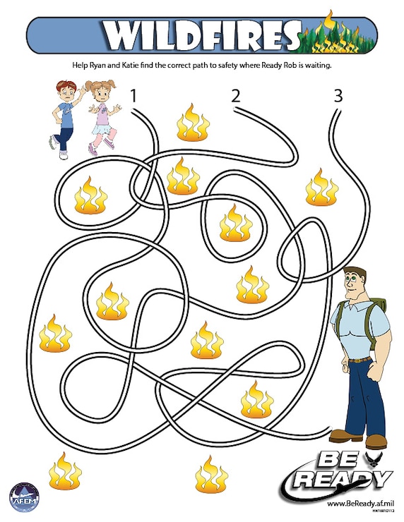 Activity Sheet Ages 4-7 on Wildfires