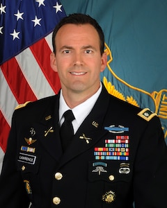 Head and shoulders photo of Lt. Colonel Harris T. Lawrence III, commander U.S. Army Marksmanship Unit.
