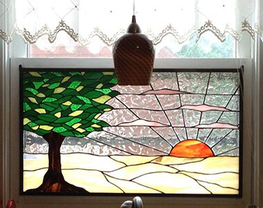 Creating stained glass helps NUWC Division Newport executive analyst find work/life balance