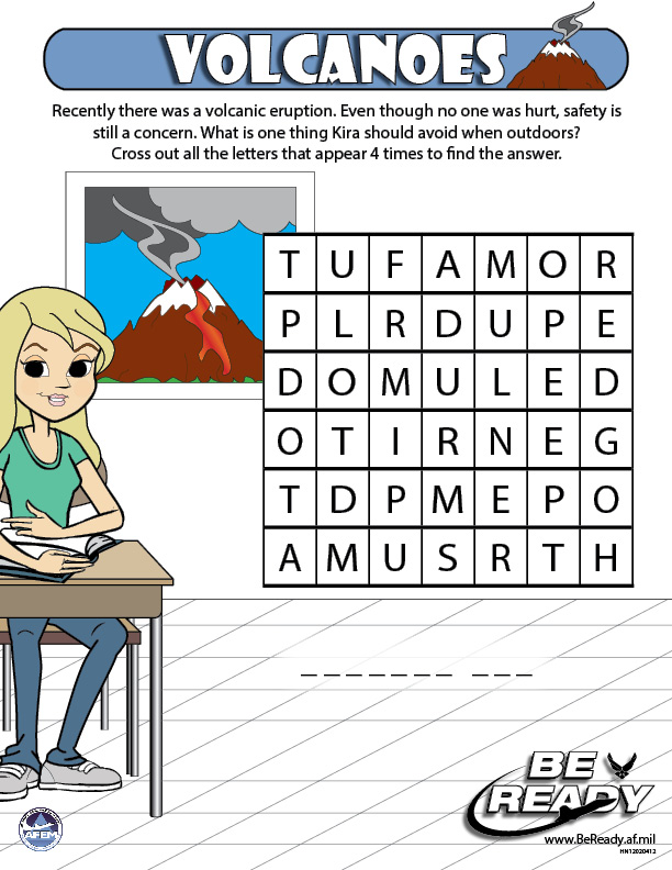 Activity Sheet on Volcanoes
