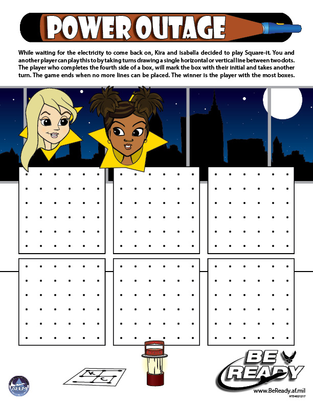 Activity Sheet on Power Outages