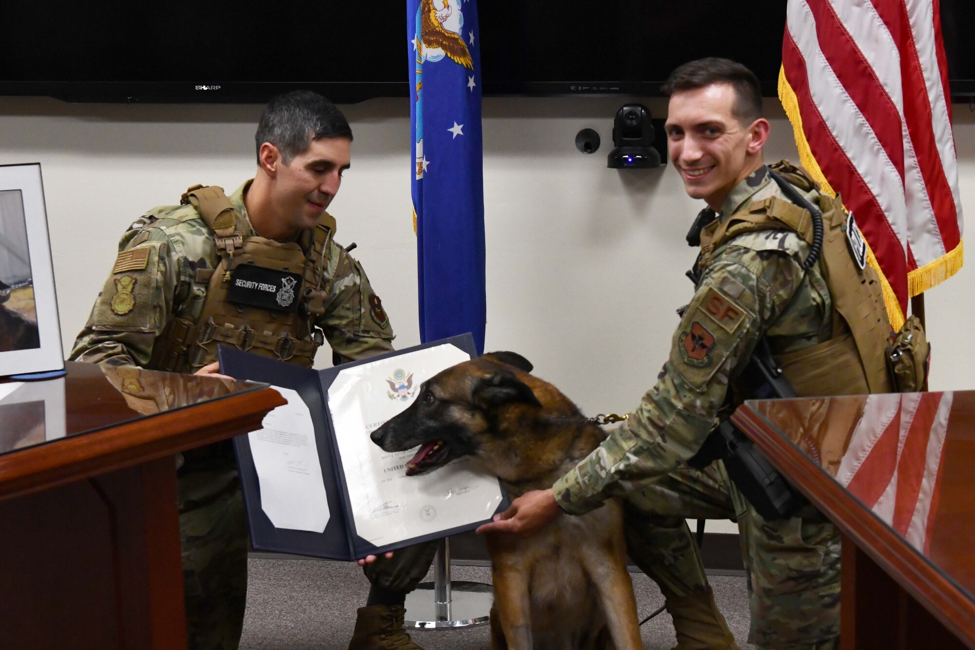 97th SFS retires military working dog.