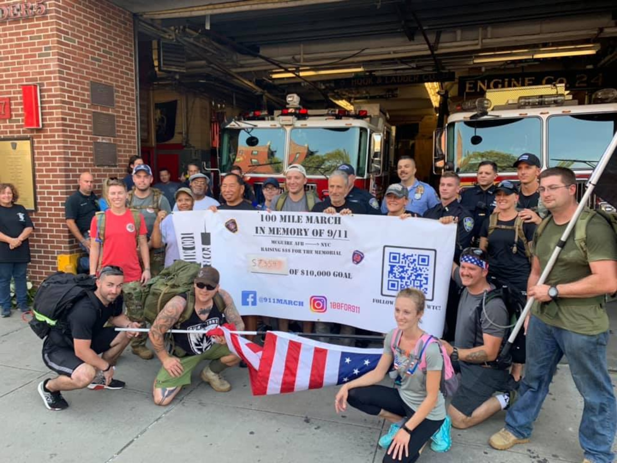 Columbus Air Force Base Airmen march 100 miles to 9/11 Memorial