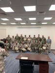 Members of the West Virginia and New Jersey Army National Guard pose for a photo with representatives of the Qatari Emiri Land Forces (QELF) at the conclusion of a Tactical Combat Casualty Care (TCCC) subject matter expert exchange Sept. 12, 2019.  The weeklong event, a part of the National Guard Bureau’s State Partnership Program, provided an opportunity to share knowledge and best practices on TCCC with the QELF to better enhance their performance and understanding of basic lifesaving techniques. (Courtesy Photo)
