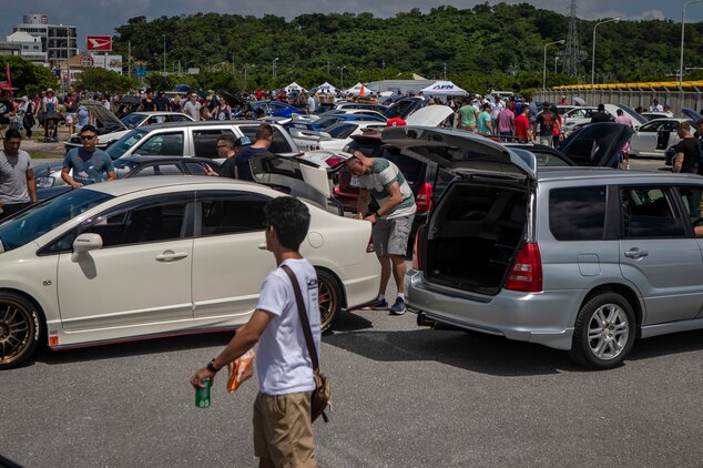 United Services Organizations hosts the 2nd annual USO Okinawa car show on Camp Foster, Okinawa, Japan, September 14, 2019. The car show helped strengthen relationships between local residents and members of the U.S. community through a public automobile exhibition