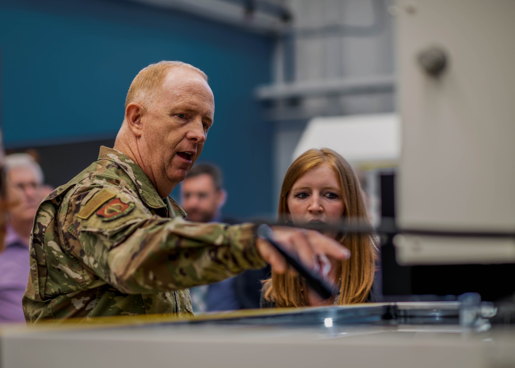 Lt. Gen. Robert D. McMurry Jr., commander of Air Force Life Cycle Management Center at Wright-Patterson Air Force Base, Ohio, visited YARS and America Makes in Youngstown, Ohio.