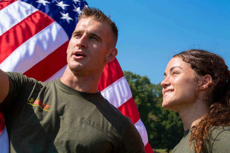 U.S. Marine Corps Cpl. Alexandra Martin and Sgt. Kevin Fisch, who won for the second year in a row, placed first during the 2019 High Intensity Tactical Training Championship aboard Marine Corps Base Quantico on Sept. 12, 2019. Competitors from all across the Marine Corps battle for the title of HITT Champion. The championship spans over four days, and includes seven challenges, which test the athletes’ physical and mental fortitude.