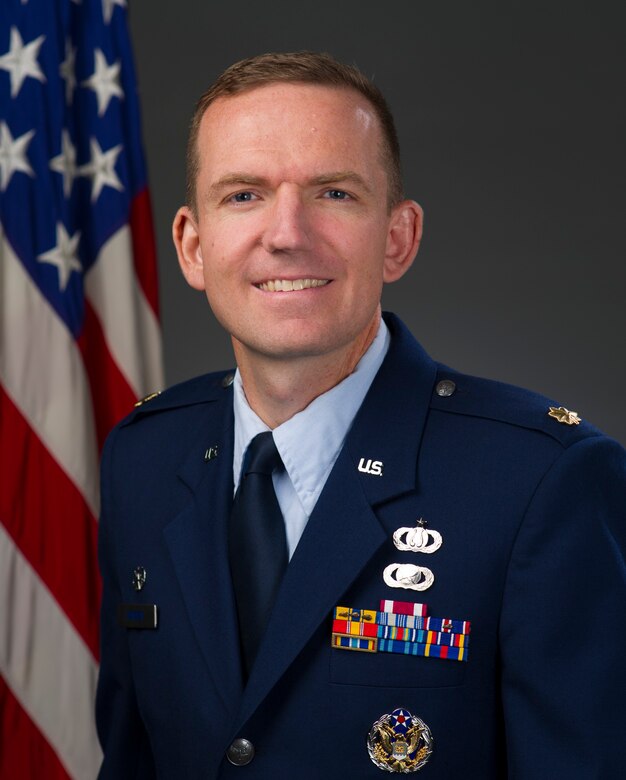 Official Photo of Major Joseph Hansen, commander and conductor of The United States Air Force Band of the Golden West, Travis Air Force Base, Fairfield, CA.