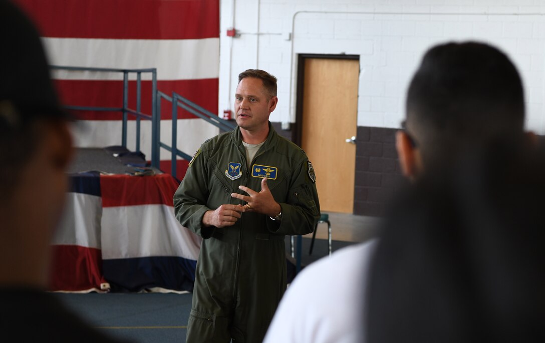 Col. David. A. Doss, the 28th Bomb Wing commander, talks about diversity and its importance at Ellsworth Air Force Base, S.D., Aug. 16, 2019. Ellsworth hosted a Diversity Day event to celebrate all the cultures, heritage and food from different parts of the world and to highlight the diversity on base. (U.S. Air Force photo by Senior Airman Thomas Karol)