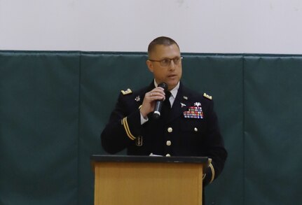 807th MC(DS) Leader Engages with Cadets at Patriot’s Day Observance