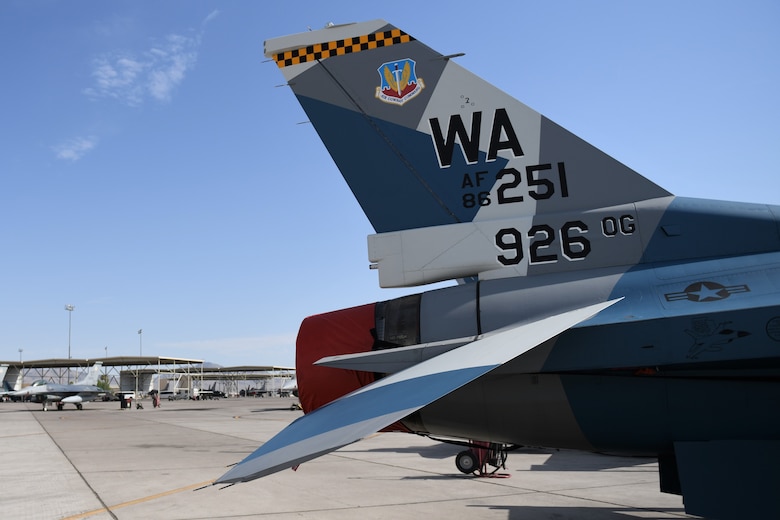 The 926th Operations Group unveils the first flagship of the Air Force Reserve’s 926th Wing Sept. 12, 2019, at Nellis Air Force Base, Nevada.