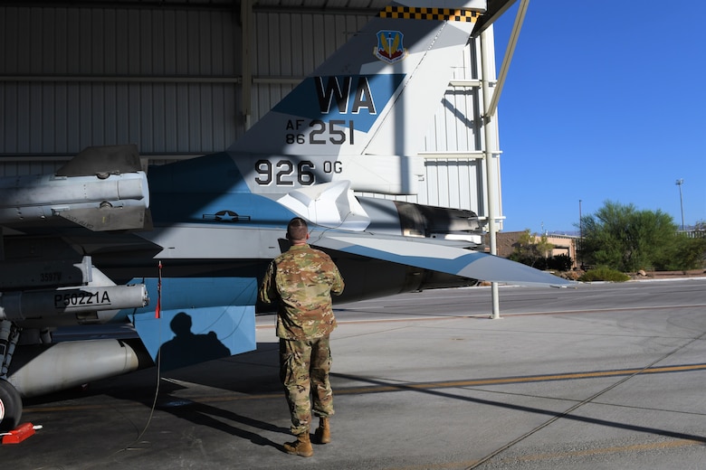 The 926th Operations Group unveils the first flagship of the Air Force Reserve’s 926th Wing Sept. 12, 2019, at Nellis Air Force Base, Nevada.