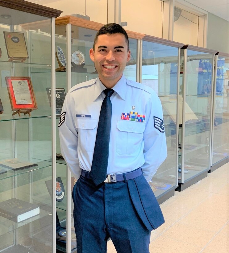 Staff Sgt. Kyle Hipol, a Defense Occupational and Environmental Health Readiness System support office consultant at the 711th Human Performance Wing, has been training since April to run in his first full marathon at the Air Force Marathon on Sept. 21. Hipol suffered a knee injury and will now be running the half marathon. (U.S. Air Force photo/Stacey Geiger)