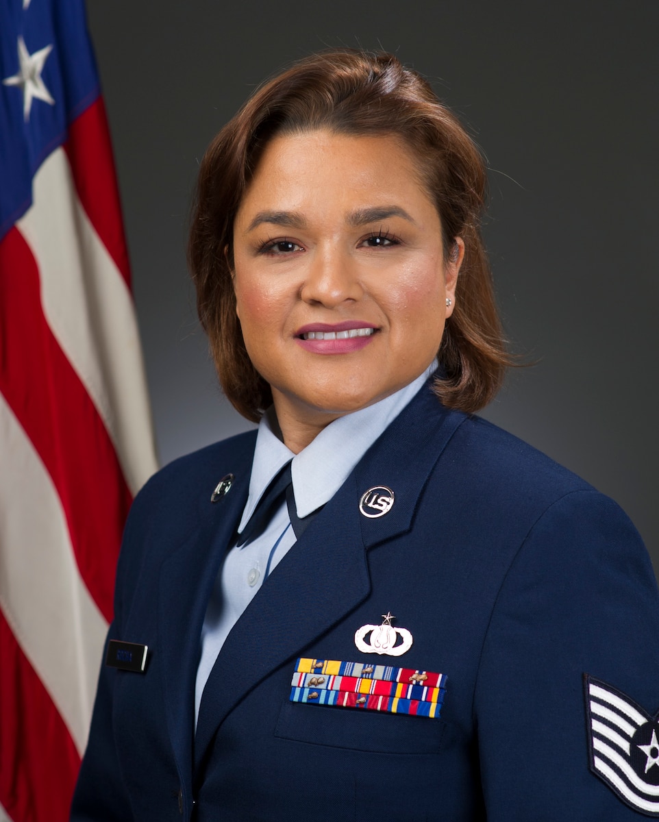 Official Photo of TSgt Melissa Rocha, Flutist, Band of the Golden West, Travis Air Force Base.