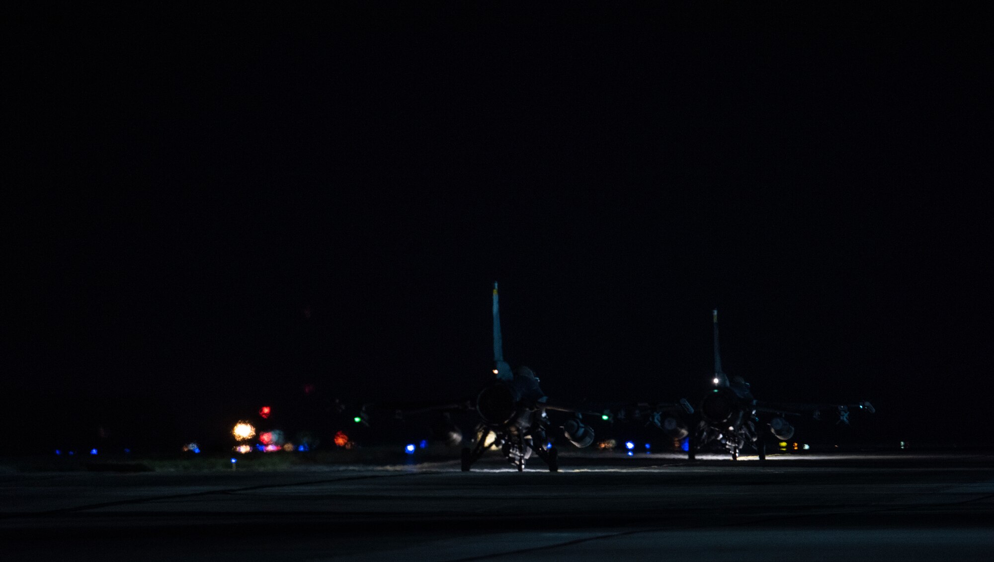 Shaw conducted a night flying exercise Sept. 8-13, 2019 to maintain pilot and maintainer readiness. (U.S. Air Force photo by Airman 1st Class Kaitlyn Brewer)