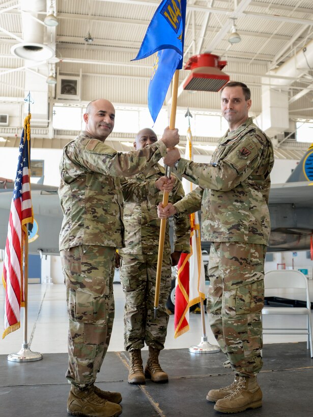 Lt. Col. Christopher "Cliff" Ridlon assumed command of the 144th Maintenance Group.