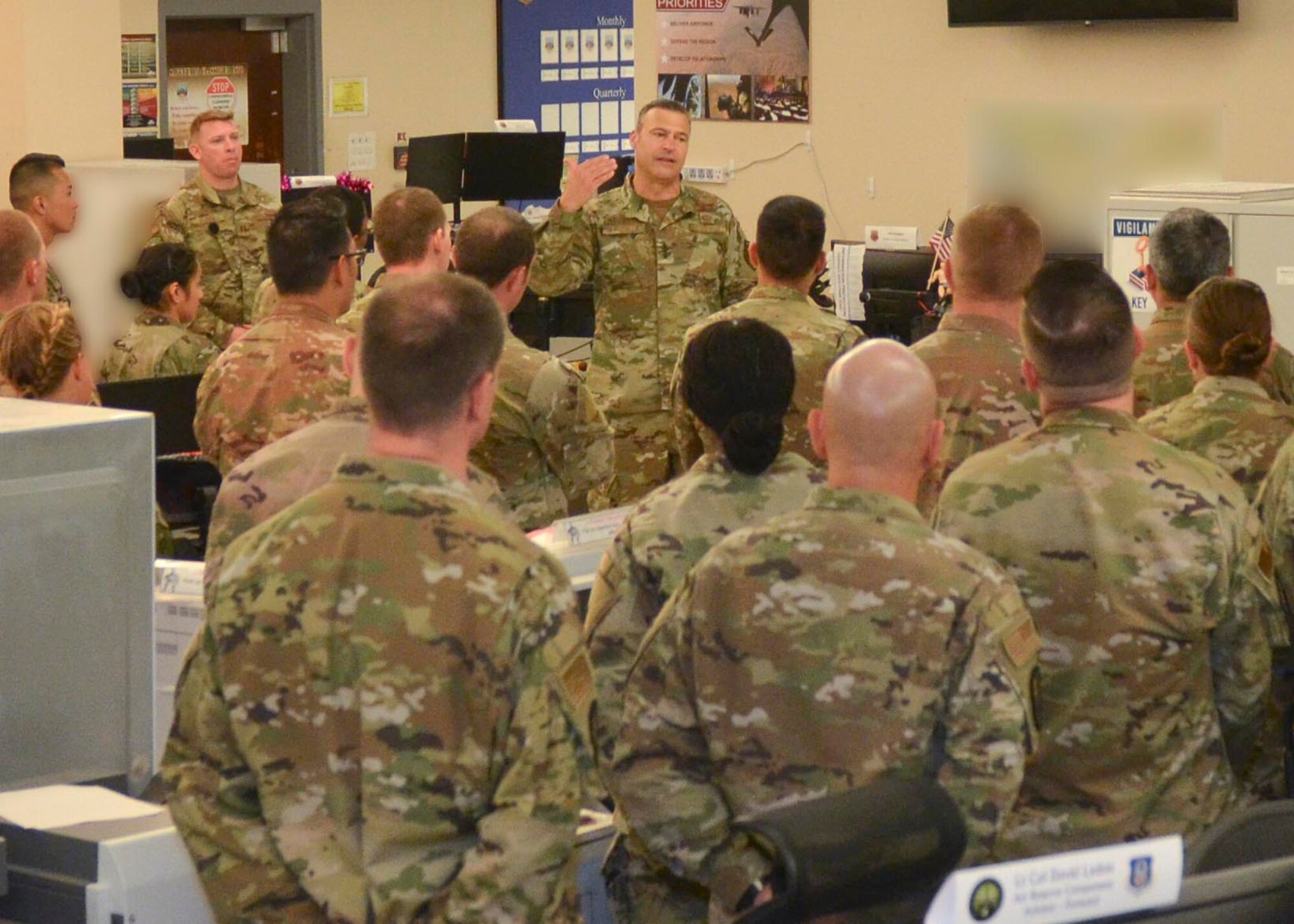 Lt. Gen. Guastella speaks to the troops.