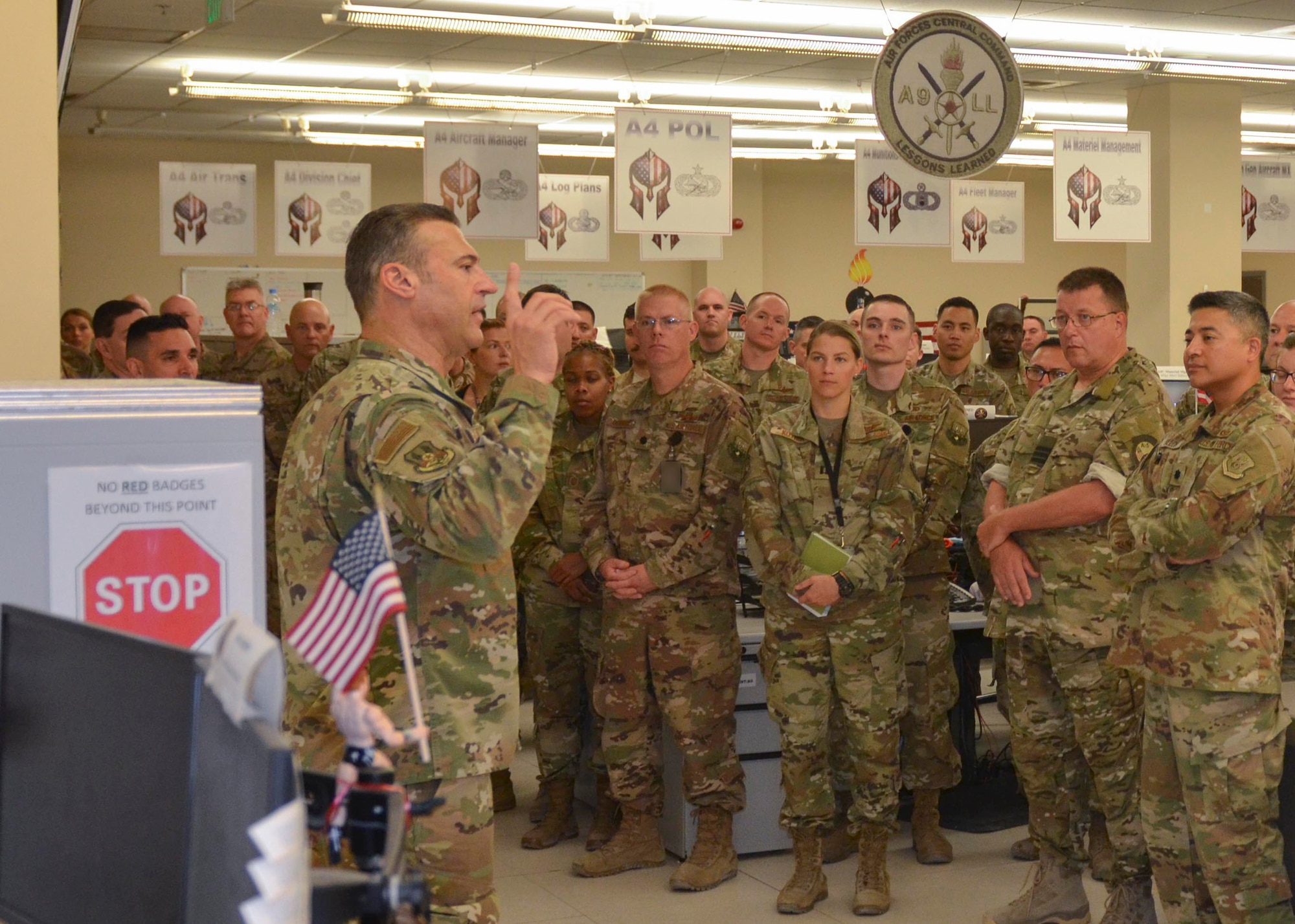 Lt. Gen. Guastella speaks to the troops.