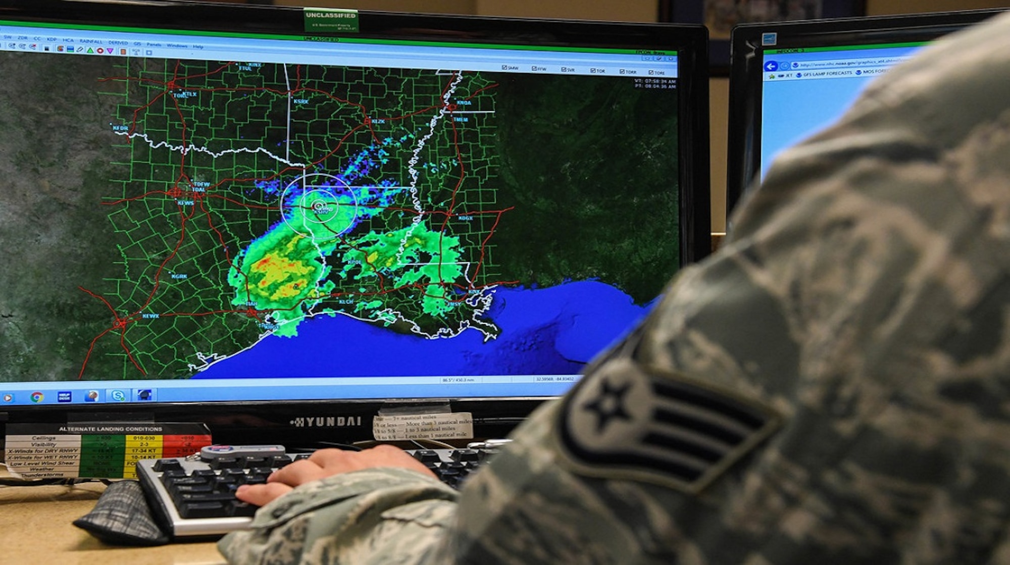 Headquartered at Offutt Air Force Base, Nebraska, the wing exploits weather information through around-the-clock authoritative terrestrial and space-environmental data, analyses, forecasts, threat-warning and threat-mitigation products and services.