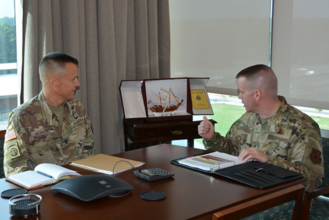 New Army chief speaks with commander