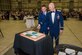 Air Force Test Center Commander, Maj. Gen. Christopher Azzano, and Airman 1st Class Liam Paul, the most-junior Airman in attendance, cut the Air Force Birthday cake during the 2019 Air Force Ball at Edwards Air Force Base, California, Sept. 14. (U.S. Air Force photo by Matt Williams)
