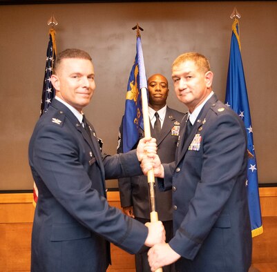 The 349th Logistics Readiness Squadron holds an Assumption of Command ceremony, September 7, 2019, at Travis Air Force Base, California.