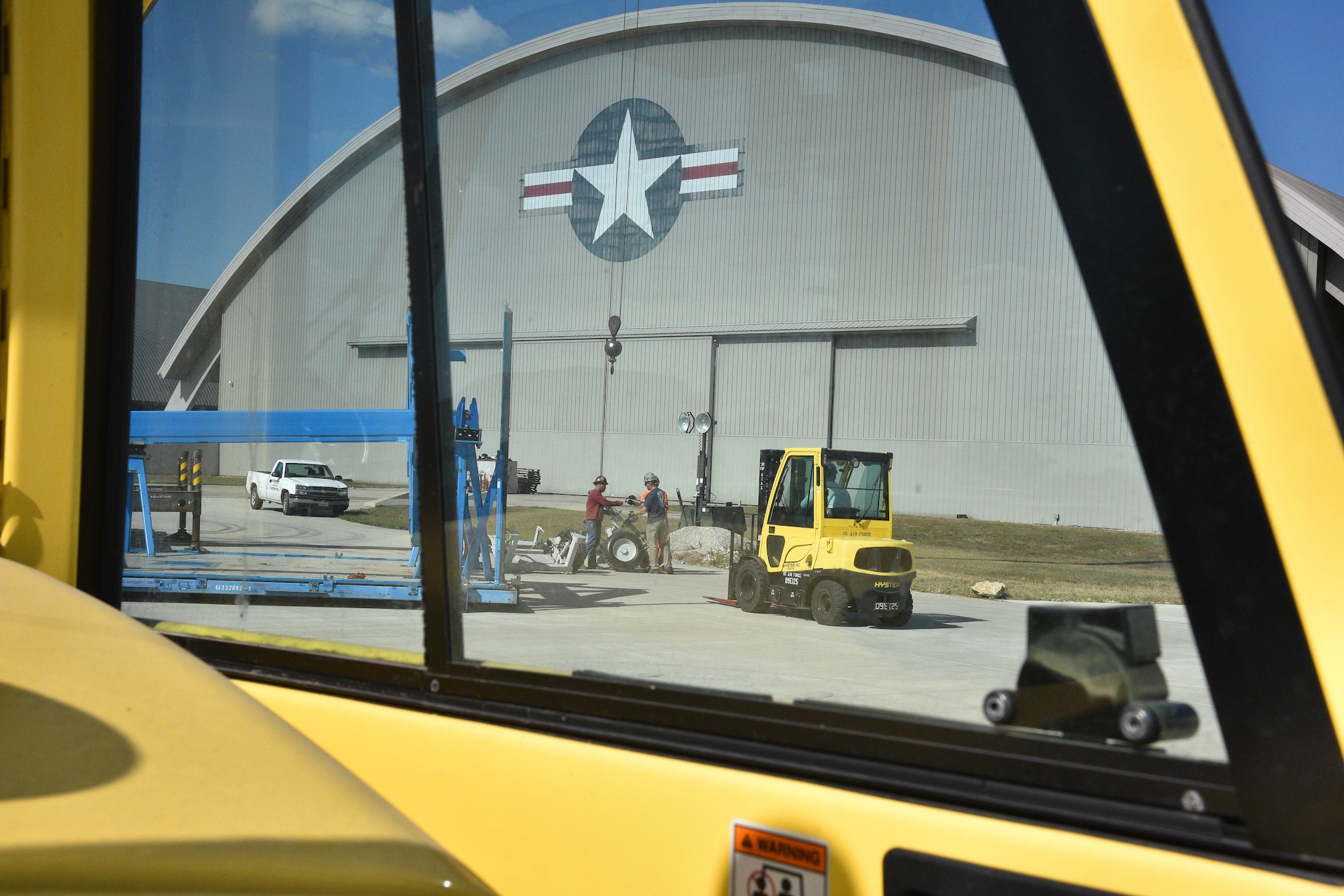 Photo of construction fork lift machine.