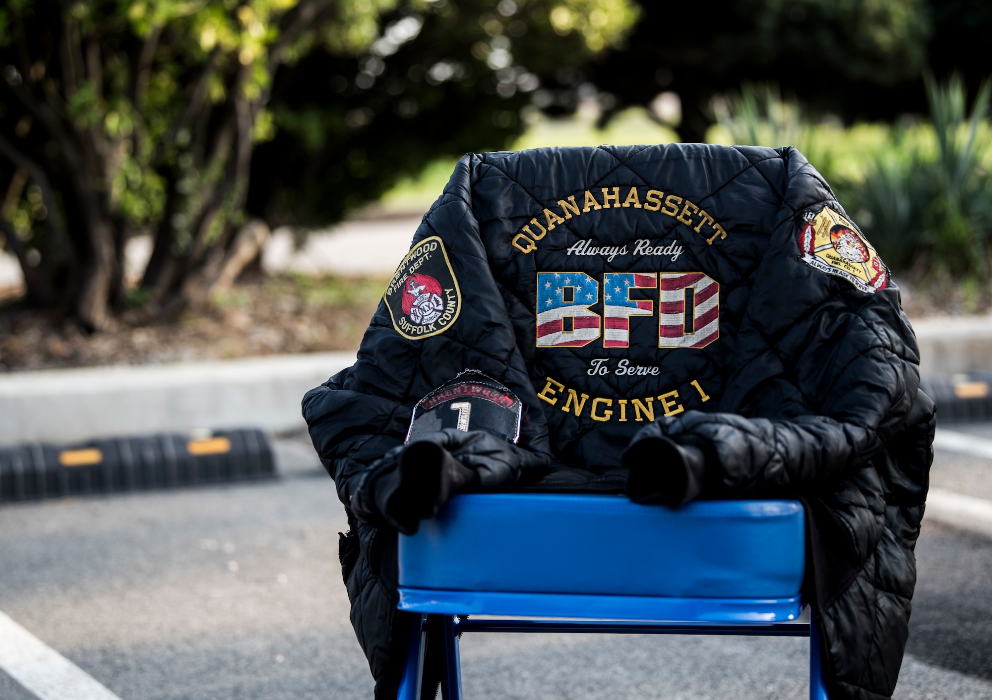 Airman 1st Class William Lemon, 8th Aircraft Maintenance Squadron F-16 Fighting Falcon crew chief, served 18 years as a volunteer firefighter at the Brentwood Volunteer Fire Department in Long Island, New York, before enlisting in the U.S. Air Force in 2017. (U.S. Air Force photo by Senior Airman Stefan Alvarez)