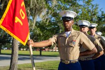 MARINE CORPS RECRUIT DEPOT PARRIS ISLAND, S.C. – A native of Hampton, Georgia, graduated from Marine Corps recruit training here as platoon honor graduate of Platoon 1072, Company D, 1st Recruit Training Battalion, September 20, 2019.

Pfc. Devon J. Thorpe earned this distinction over 13 weeks of training by outperforming 81 other recruits during a series of training events designed to test recruits’ basic Marine Corps skills.
These training events covered customs and courtesies, drill and ceremonies, marksmanship, physical fitness, military history, and a variety of other subjects.
“My favorite part of recruit training is the tactical training that was taught,” said Thorpe.
After enjoying the 10 days of leave allotted to graduates of recruit training, Thorpe will continue to build foundational Marine Corps skills at the School of Infantry, Camp Geiger, North Carolina.