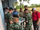 US and Thai engineer officers review the map during the Si Racha site survey, 22 August 2019