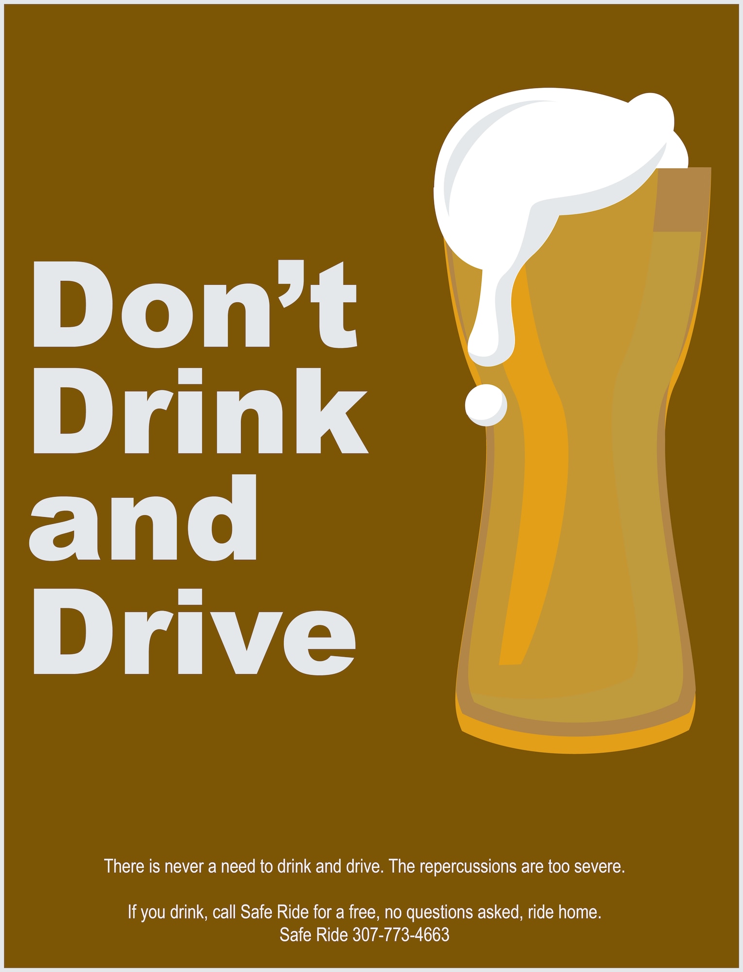 The drunk driving graphic is part of a larger driving safety campaign Sept. 16, 2019, on F.E. Warren Air Force Base, Wyo., to raise awareness of good driving practices and lower safety concerns on base. (U.S. Air Force graphic by Senior Airman Abbigayle Williams)