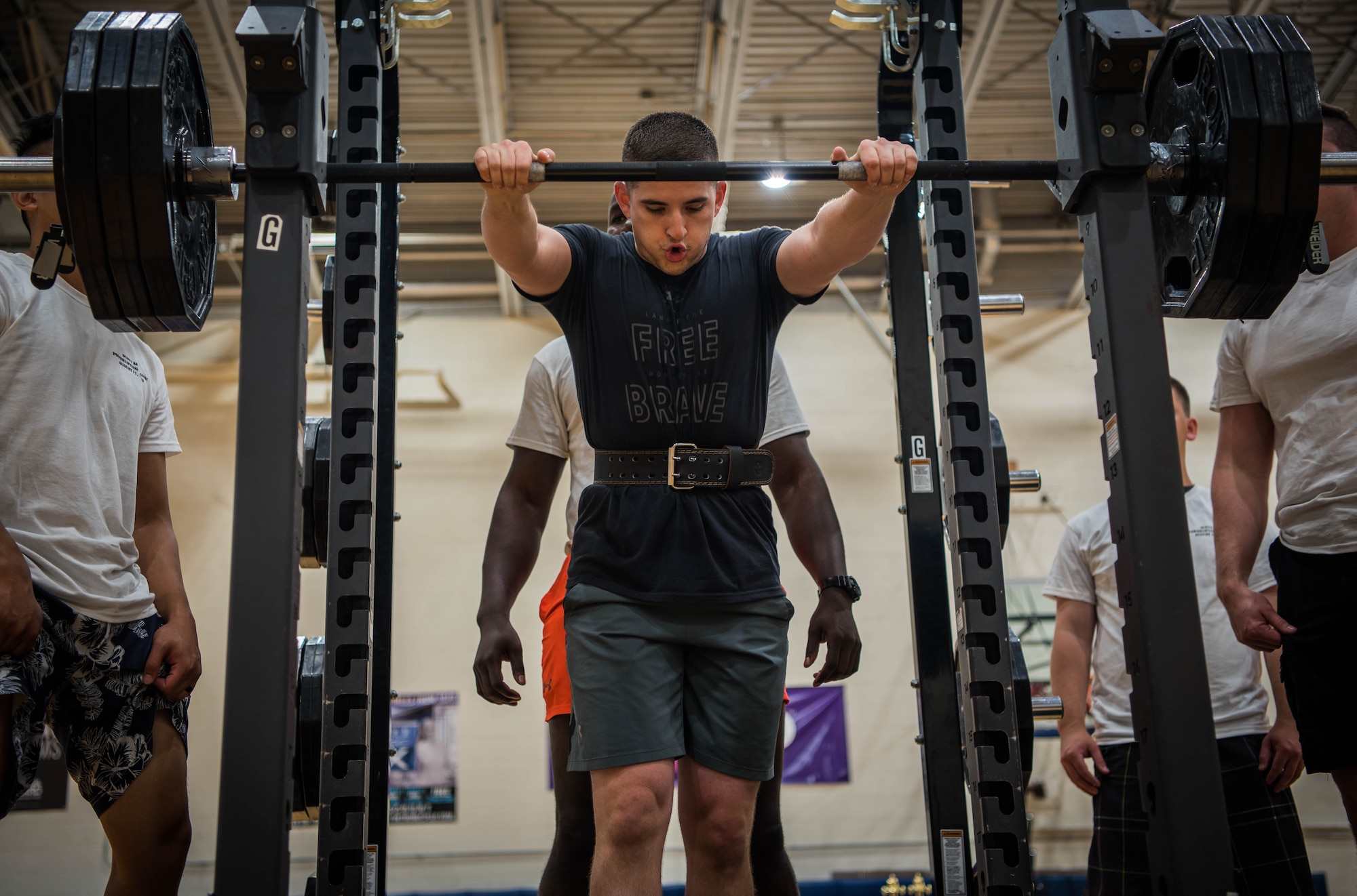 Man prepared to lift weights