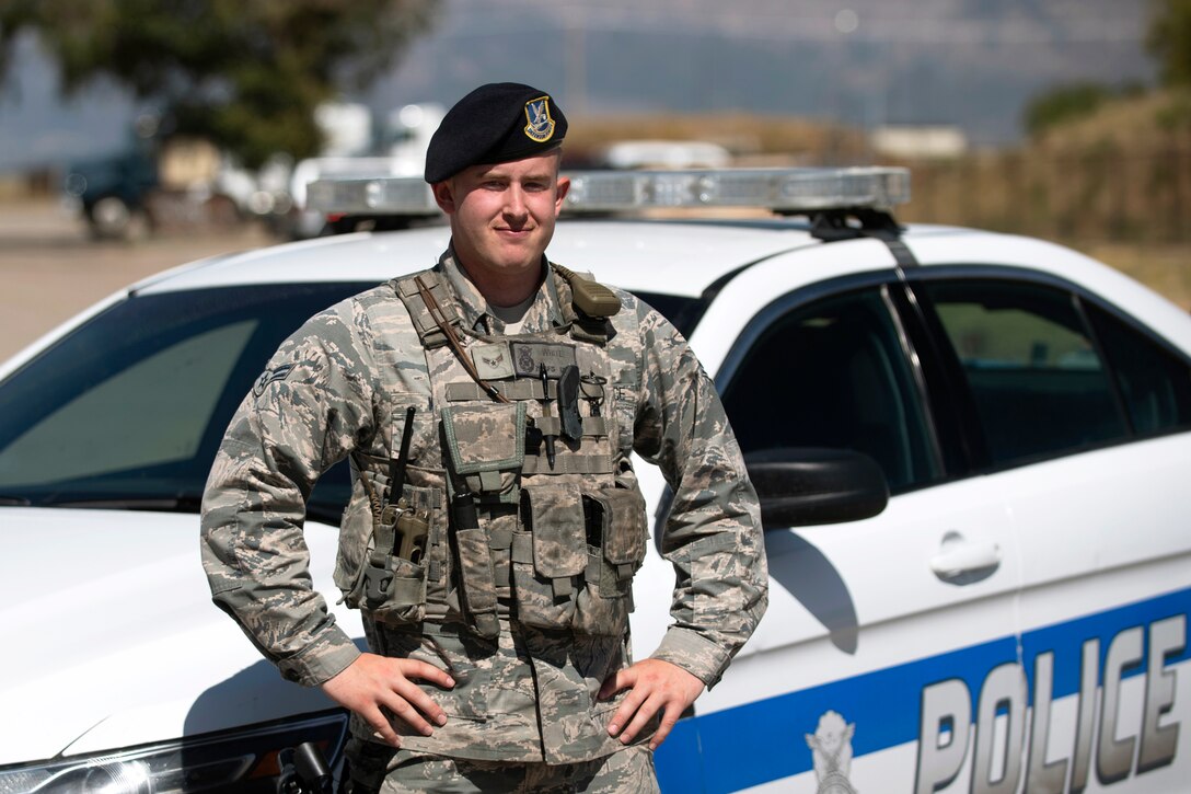 Airman 1st Class Lucas White, 75th Security Forces Squadron was awarded the coveted Top 3 Superior Award for the month of July. The monthly award recognizes the hard work of Team Hill’s Airmen on and off duty. (U.S. Air Force photo by Todd Cromar)