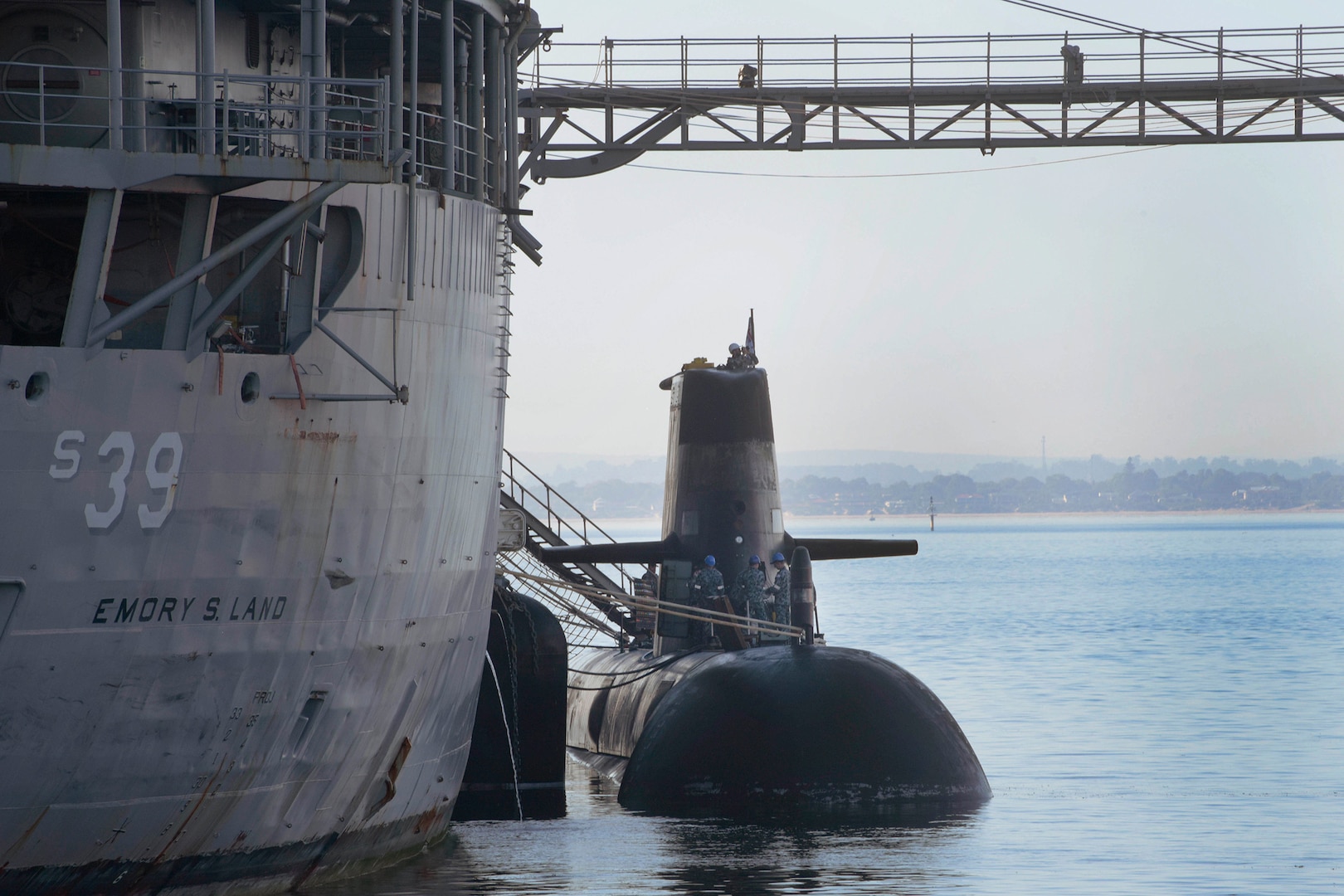 USS Emory S. Land trains with Royal Australian Navy Submarine Service